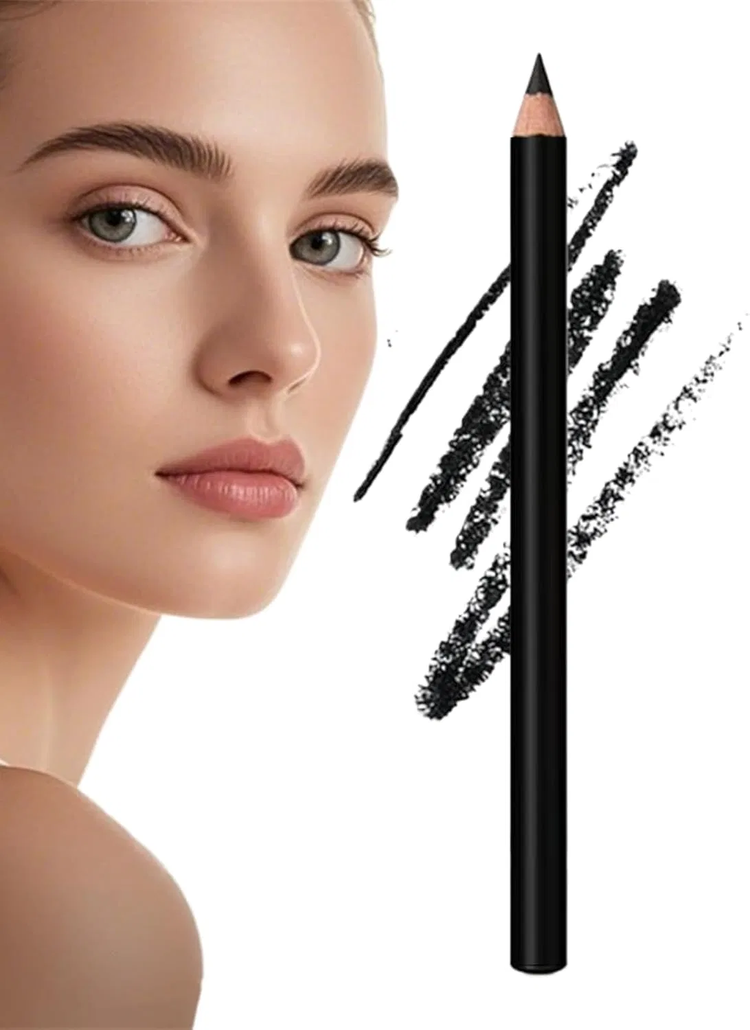 Подводка для глаз карандаш, водостойкая, No brand, 1 г, черный