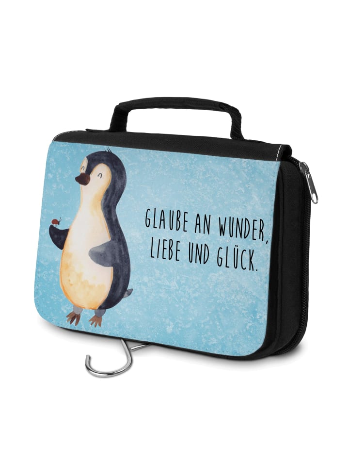 

Mr. & Mrs. Panda Пляжная сумка с пингвином, божьей коровкой и надписью, выполненная в ледяном голубом цвете