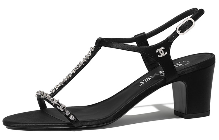 Женские босоножки Chanel, черный