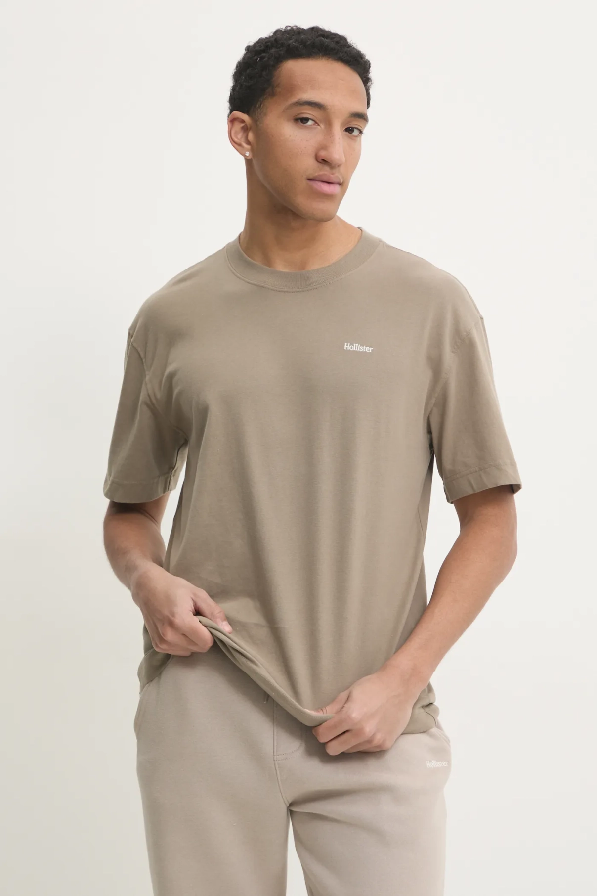 

Хлопковая футболка Hollister Co., бежевый