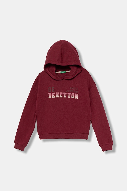

Детская хлопковая толстовка United Colors Of Benetton, бордовый