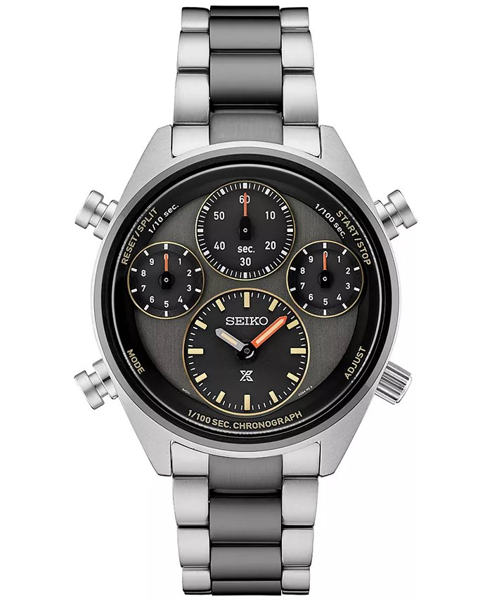 

Мужские часы-хронограф Prospex Speedtimer с двухцветным браслетом из нержавеющей стали 44 мм Seiko