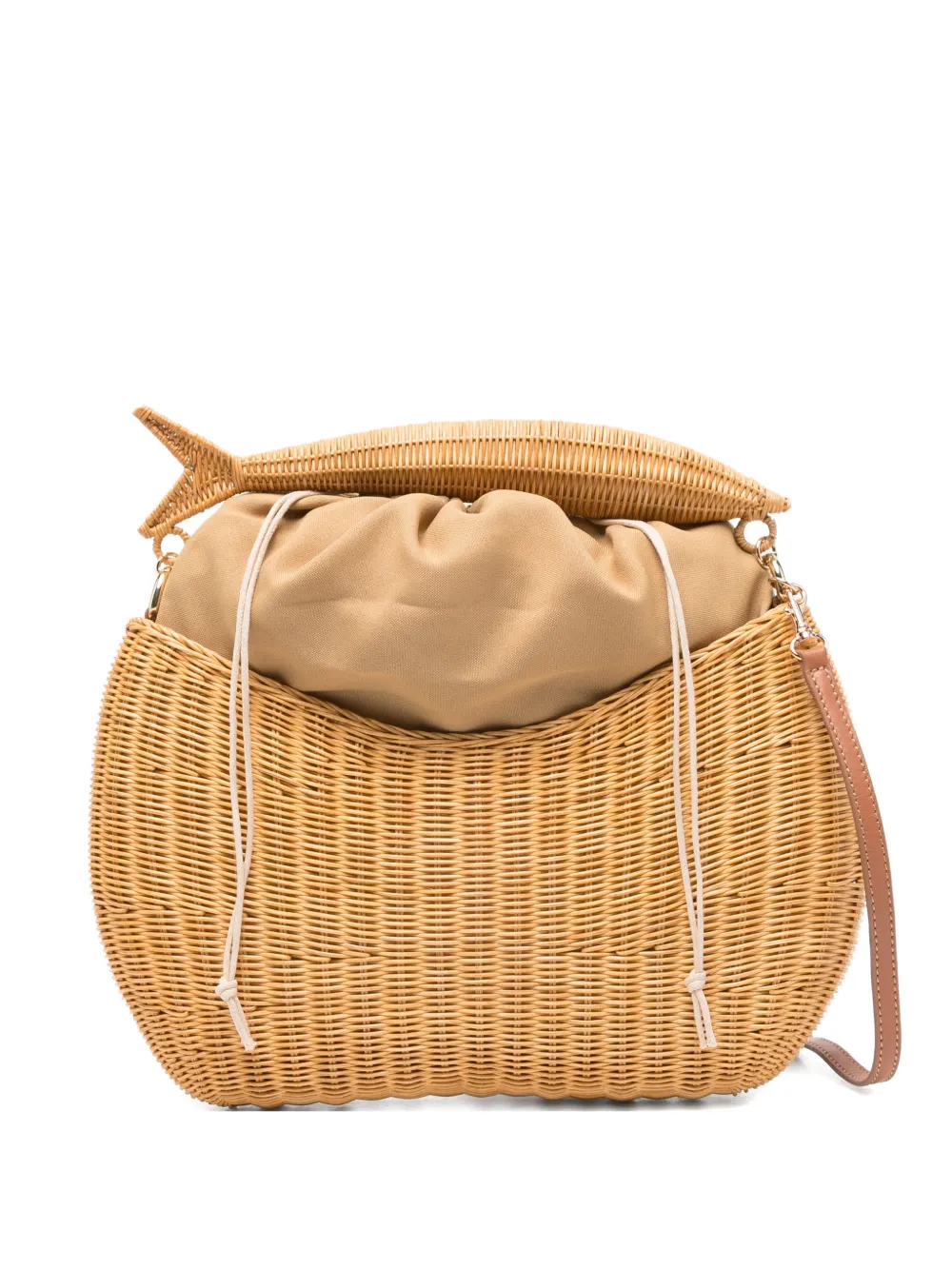 

Плетеная сумка-тоут в виде рыбы Serpui, бежевый