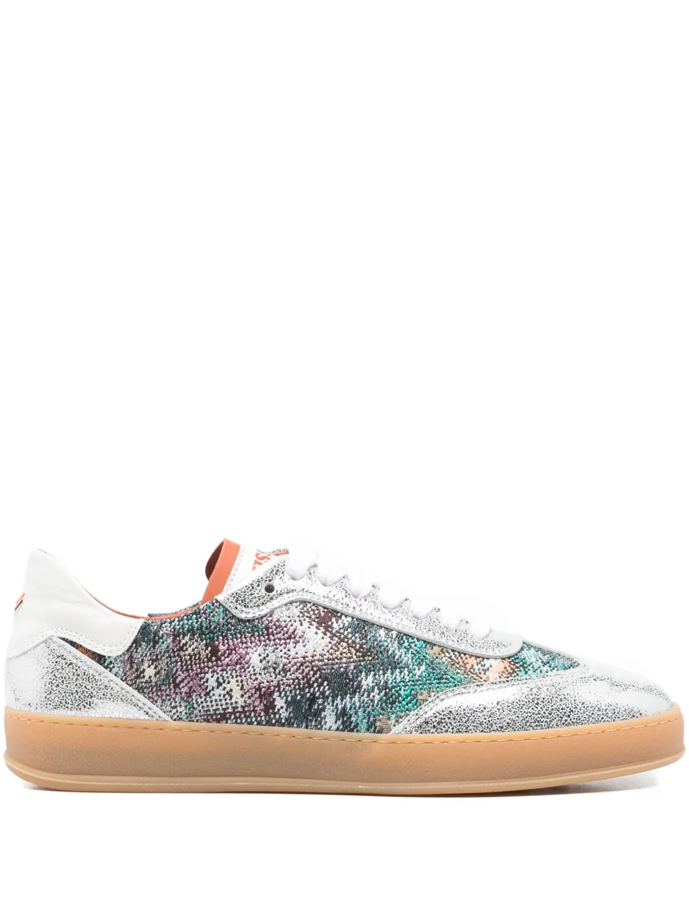 Узорчатые кожаные кроссовки Missoni, серый