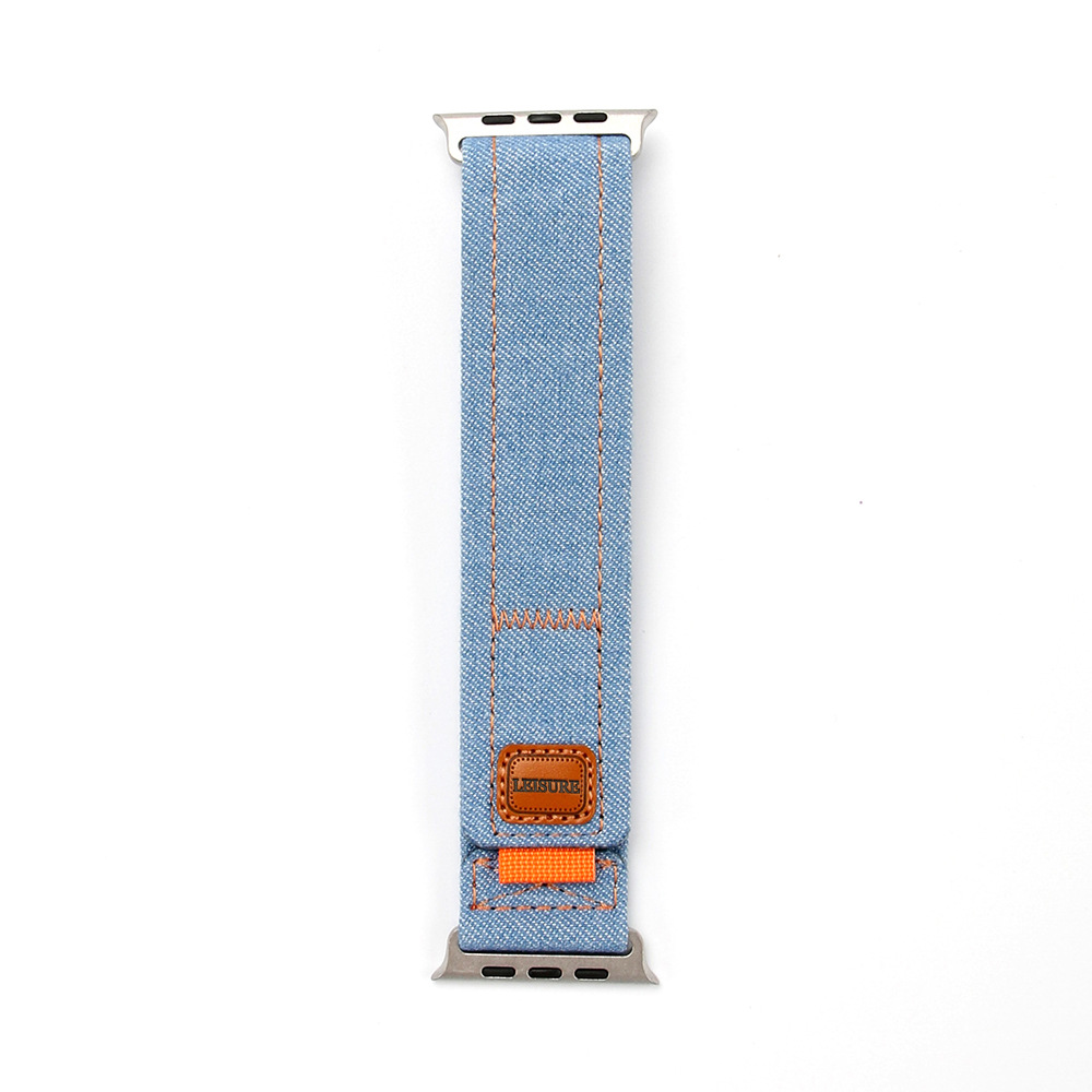 

Ремешок, совместимый с Apple, джинсовая ткань Wepro, Denim Dark Blue