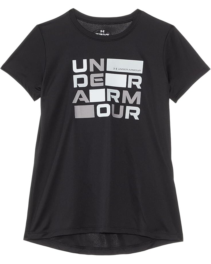 

Толстовка Under Armour Kids Tech Block Logo Short Sleeve T-Shirt, черный/белый