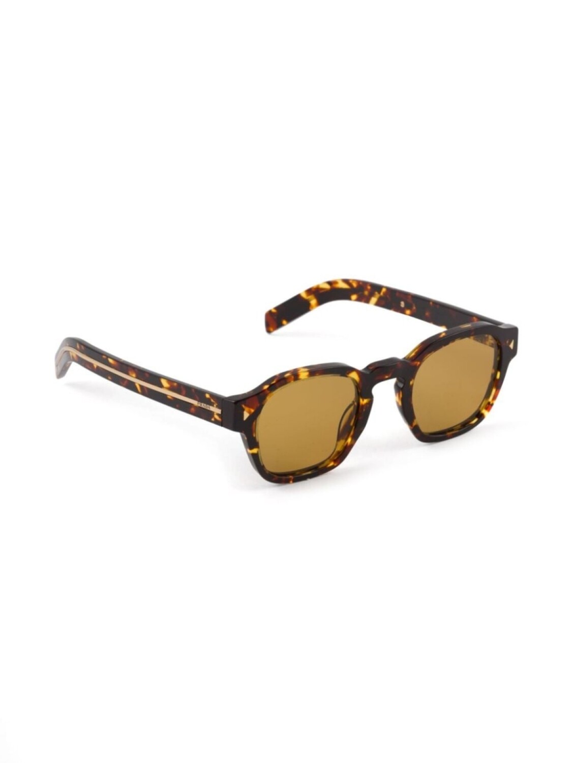 Prada Eyewear солнцезащитные очки в квадратной оправе с логотипом, коричневый — фото 2
