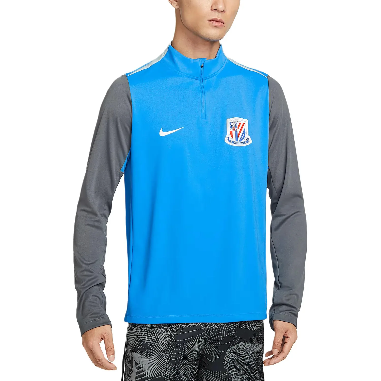 Футболка мужская Dri FIT Academy Pro Drill Quick Dry Nike, italy version синий/темно-серый/серебро coin/белый — фото 4