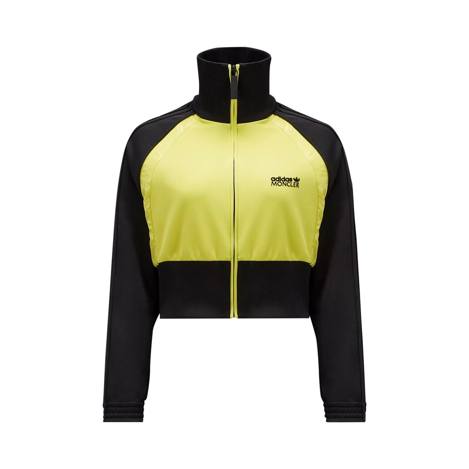 

Толстовка на молнии из ацетата Moncler x Adidas, цвет Черный/Желтый