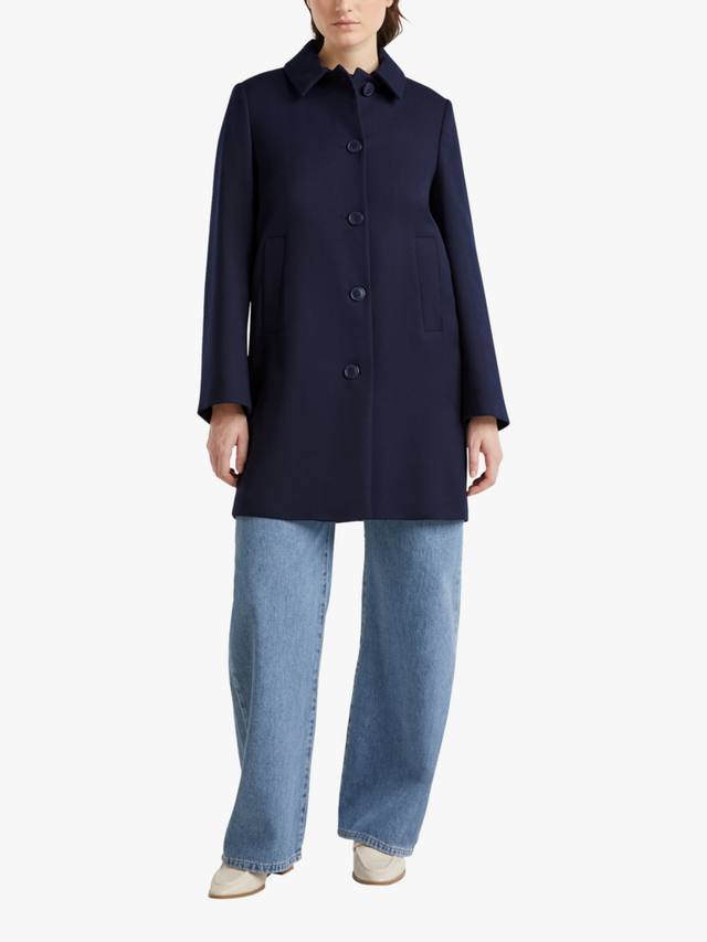 

Сшитое на заказ удлиненное пальто Benetton, цвет Night Blue