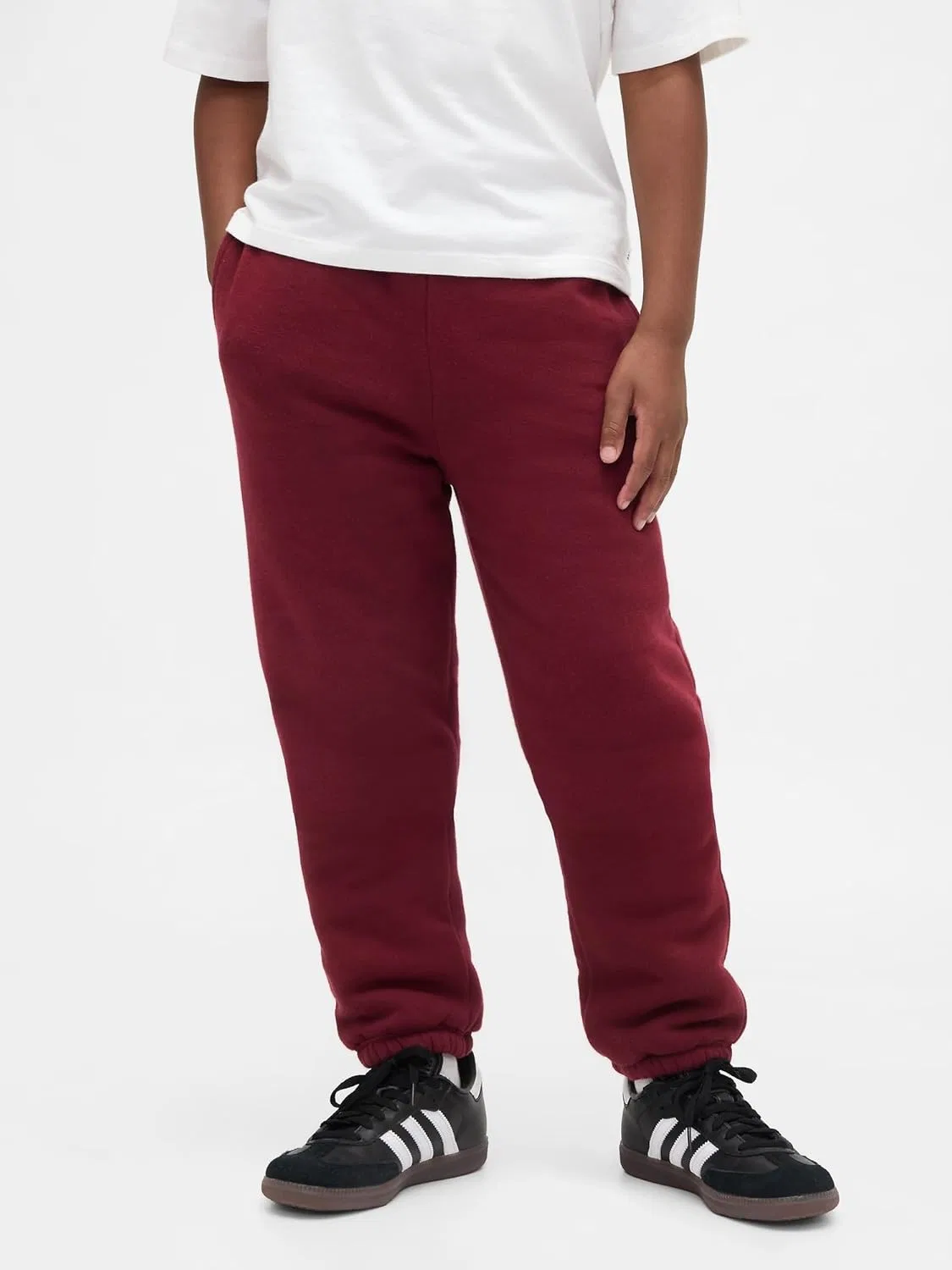 Детские спортивные брюки GAP с подкладкой из искусственной овчины, Red Delicious — фото 4