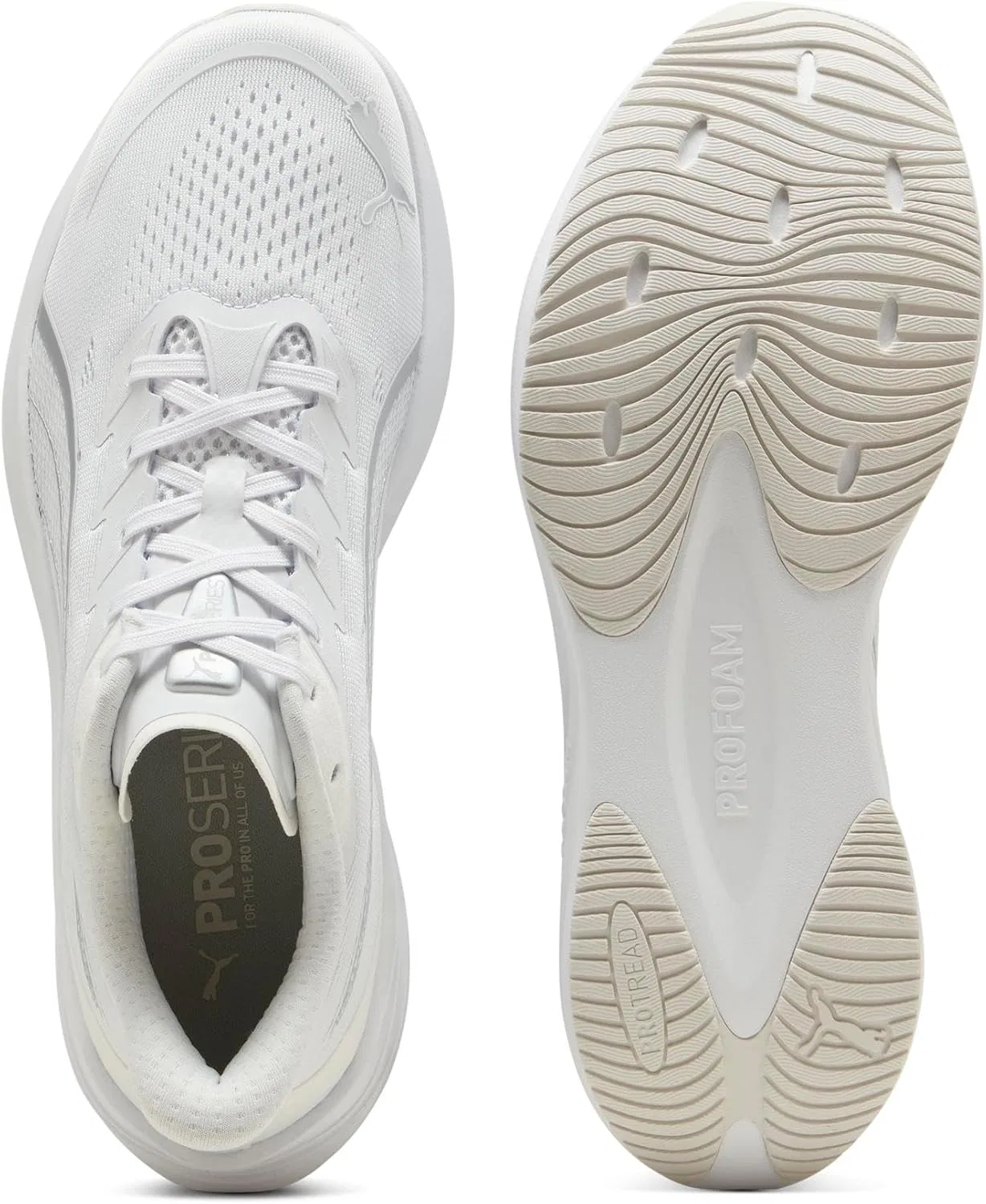 Кроссовки для бега по улицам PUMA Unisex Darter Pro 2, Puma White Feather Grey — фото 4