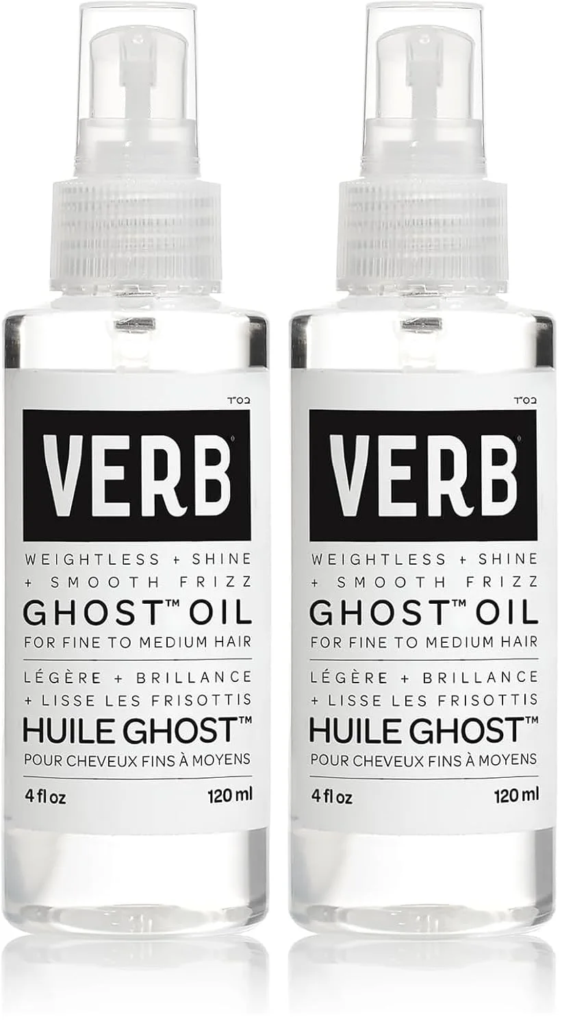 VERB Ghost Oil - невесомое масло для тонких и средних волос - разглаживает пушистость, придает блеск - не содержит парабенов, глютена и вредных сульфатов. 118 мл (2 шт.), Green