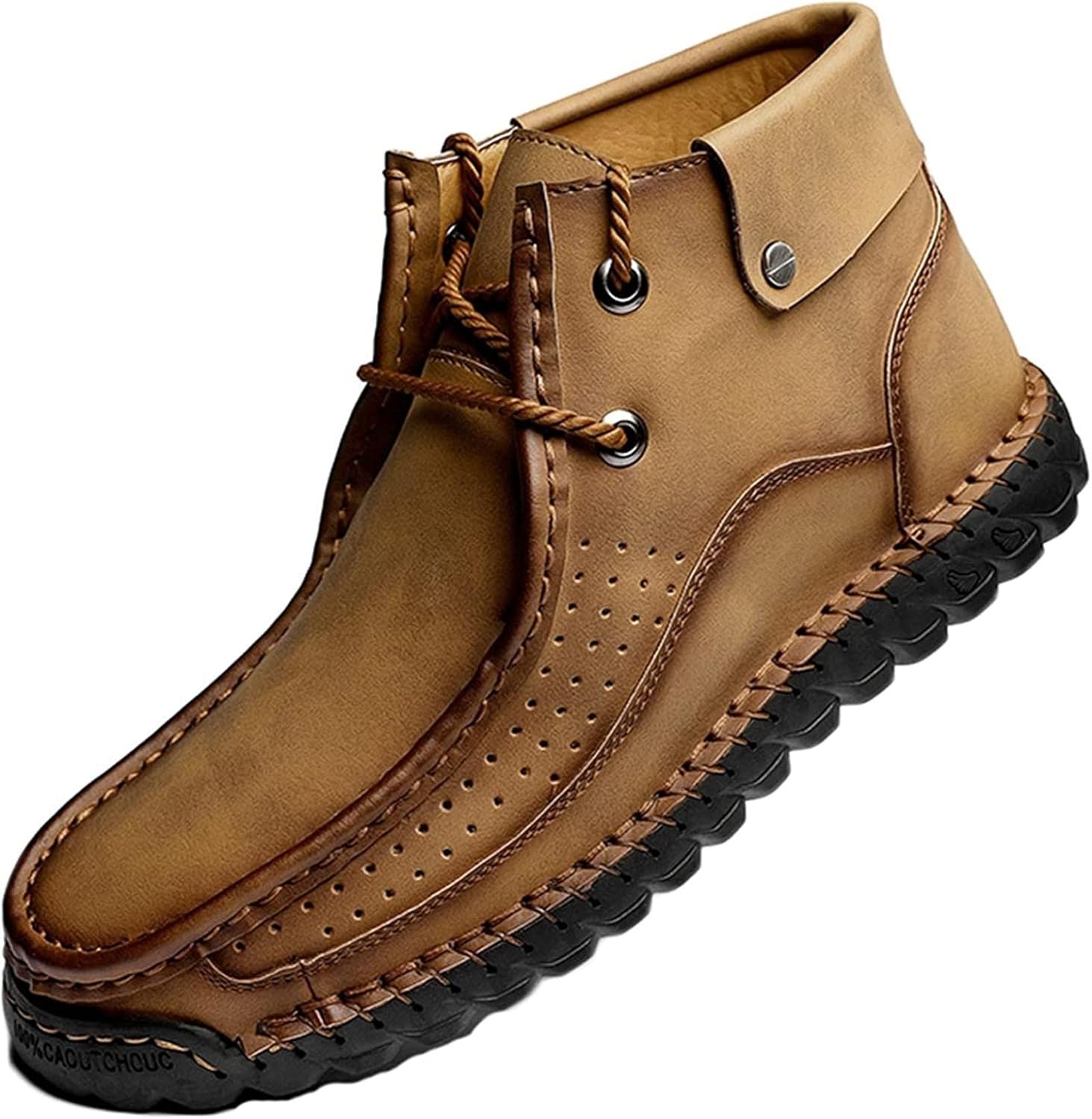 

Мужские прогулочные ботинки Yiozoi на шнуровке, высокие, ветронепроницаемые, для осени и зимы, простые мужские повседневные ботинки, желтый