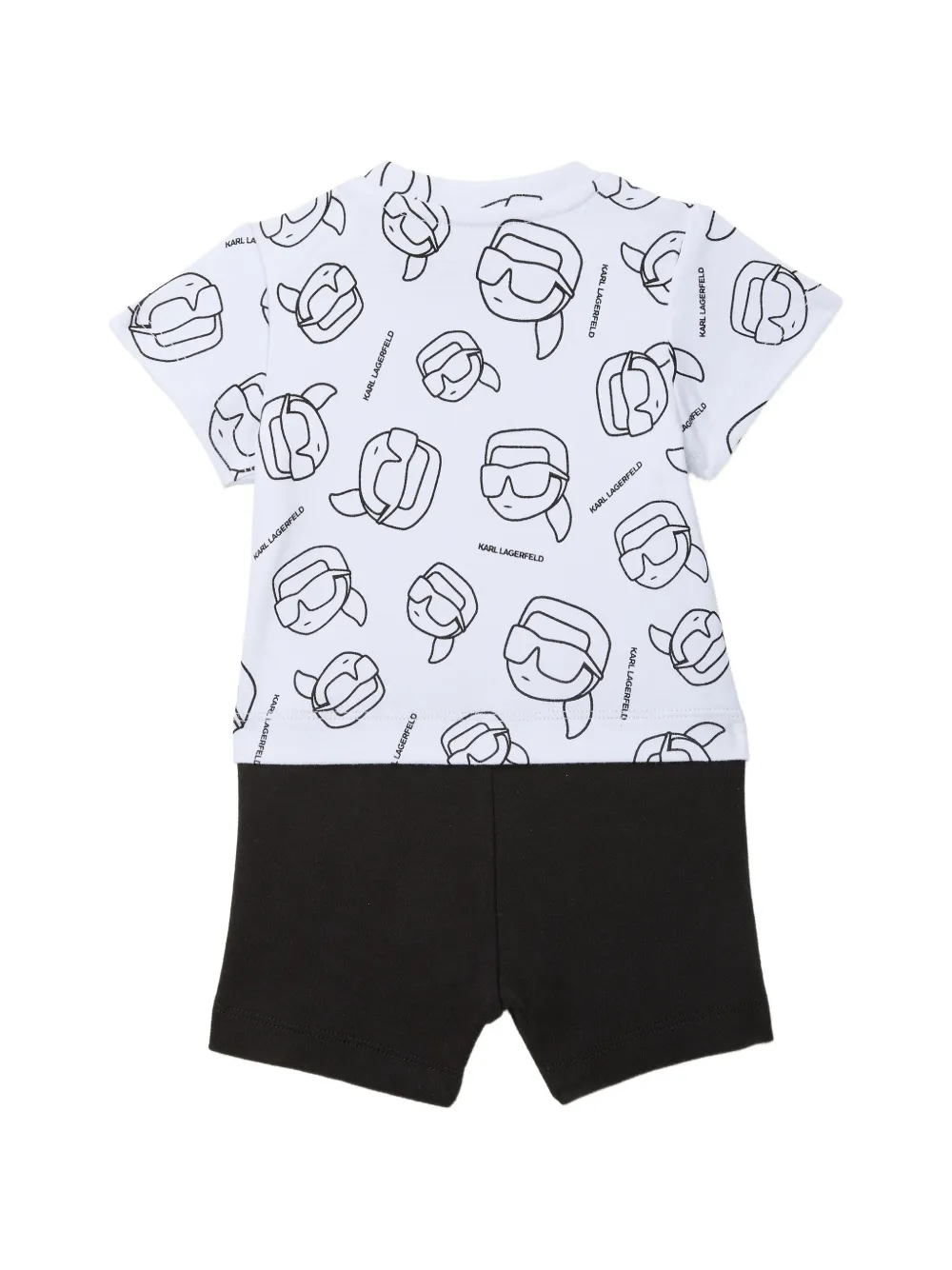 Комбинезон-шорты с принтом Karl Lagerfeld Kids, белый — фото 2