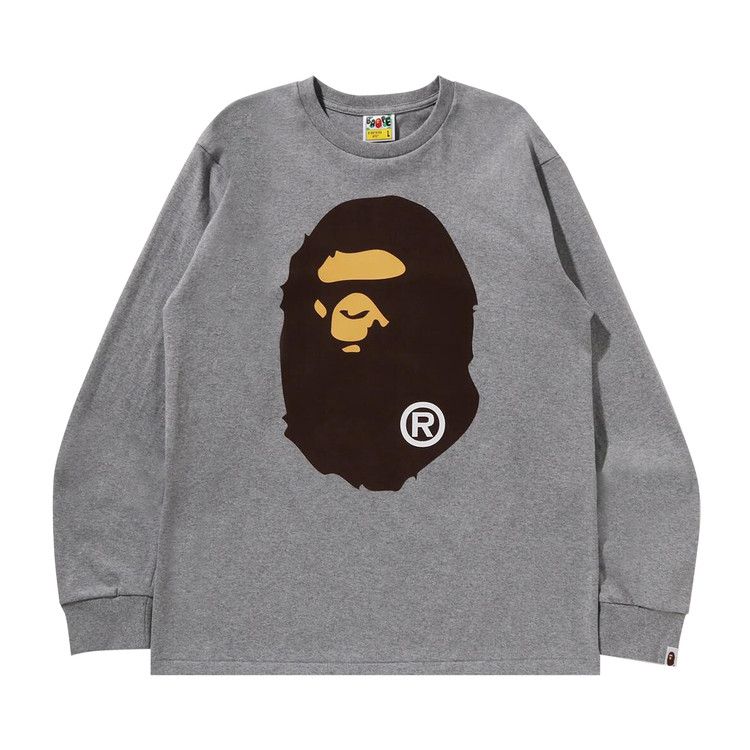 

Лонгслив BAPE Big Ape Head Long-Sleeve Tee 'Grey'