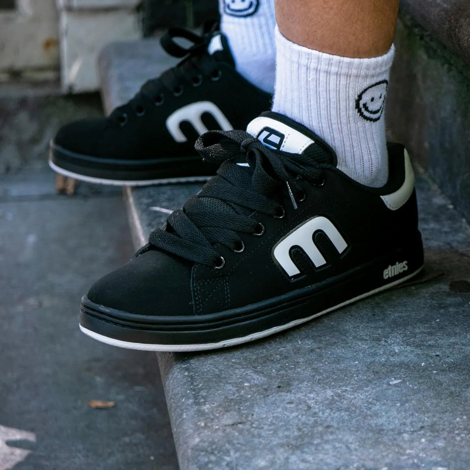 Мужские скейтбордистские кроссовки Etnies Callicut, Black / White — фото 3