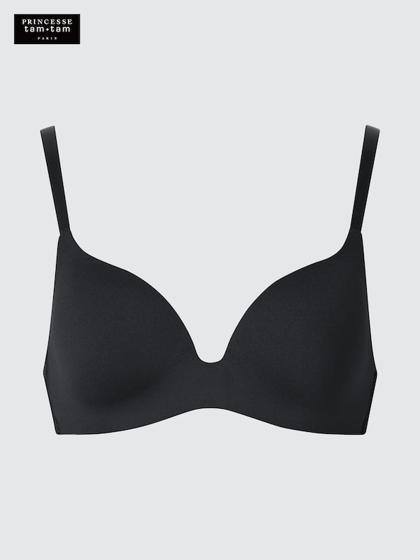 Бюстгальтер без косточек с мягкими чашками Uniqlo, 09 black — фото 3