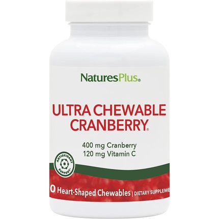 

NaturesPlus Ultra Chewable Cranberry Love Berries 90 вегетарианских таблеток 400 мг Nature's Plus