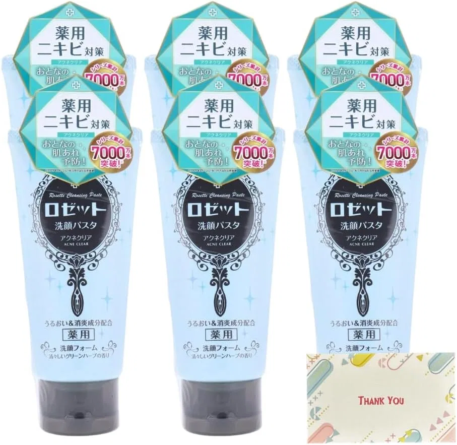 Набор для ухода за кожей 6 шт. Rosette Wash Kunutonn 120 г