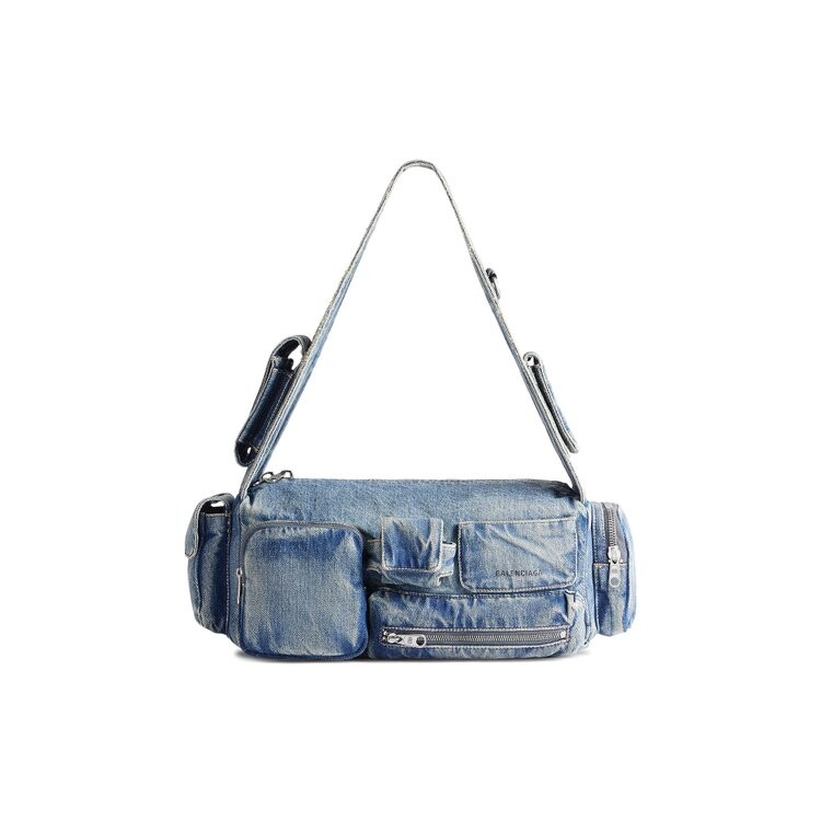 

Сумка через плечо Balenciaga Superbus Sling Bag, цвет Vintage Blue