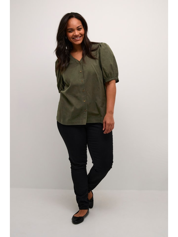 

Блузка с короткими рукавами KCvicca, стандартный крой, цвет Forest Night KAFFE curve