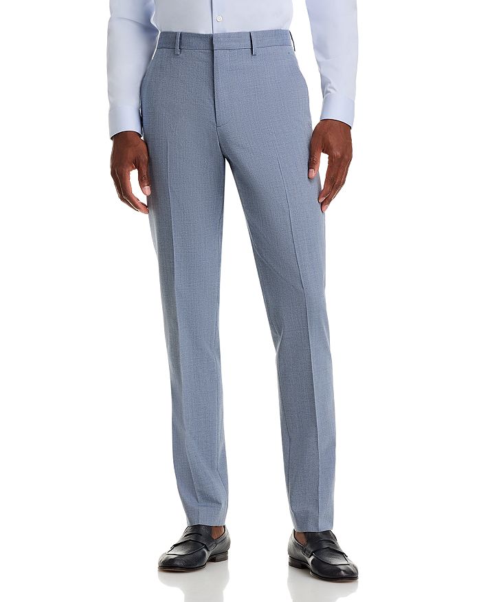

Брюки костюмные Mayer Mélange Slim Fit с мягким кроем Theory, синий