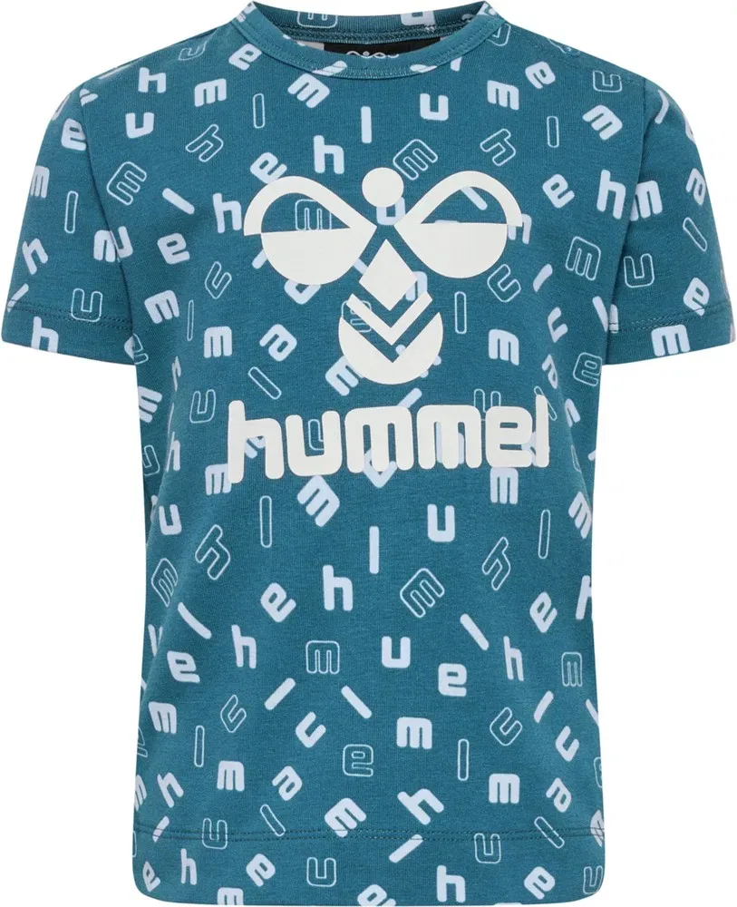 Футболка с принтом Hummel, синяя — фото 3
