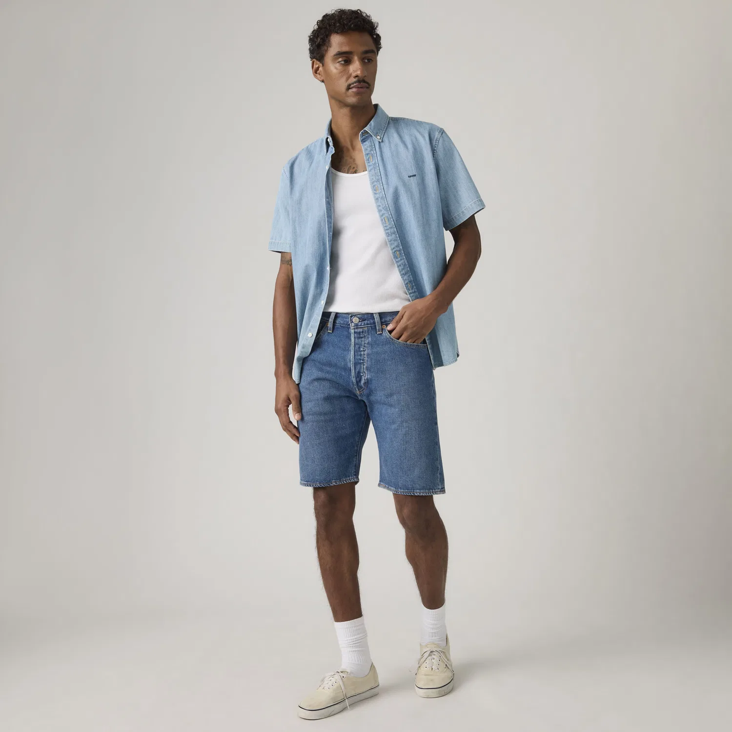 Мужские шорты 501 Original 9 дюймов Levi's, Dark Wash