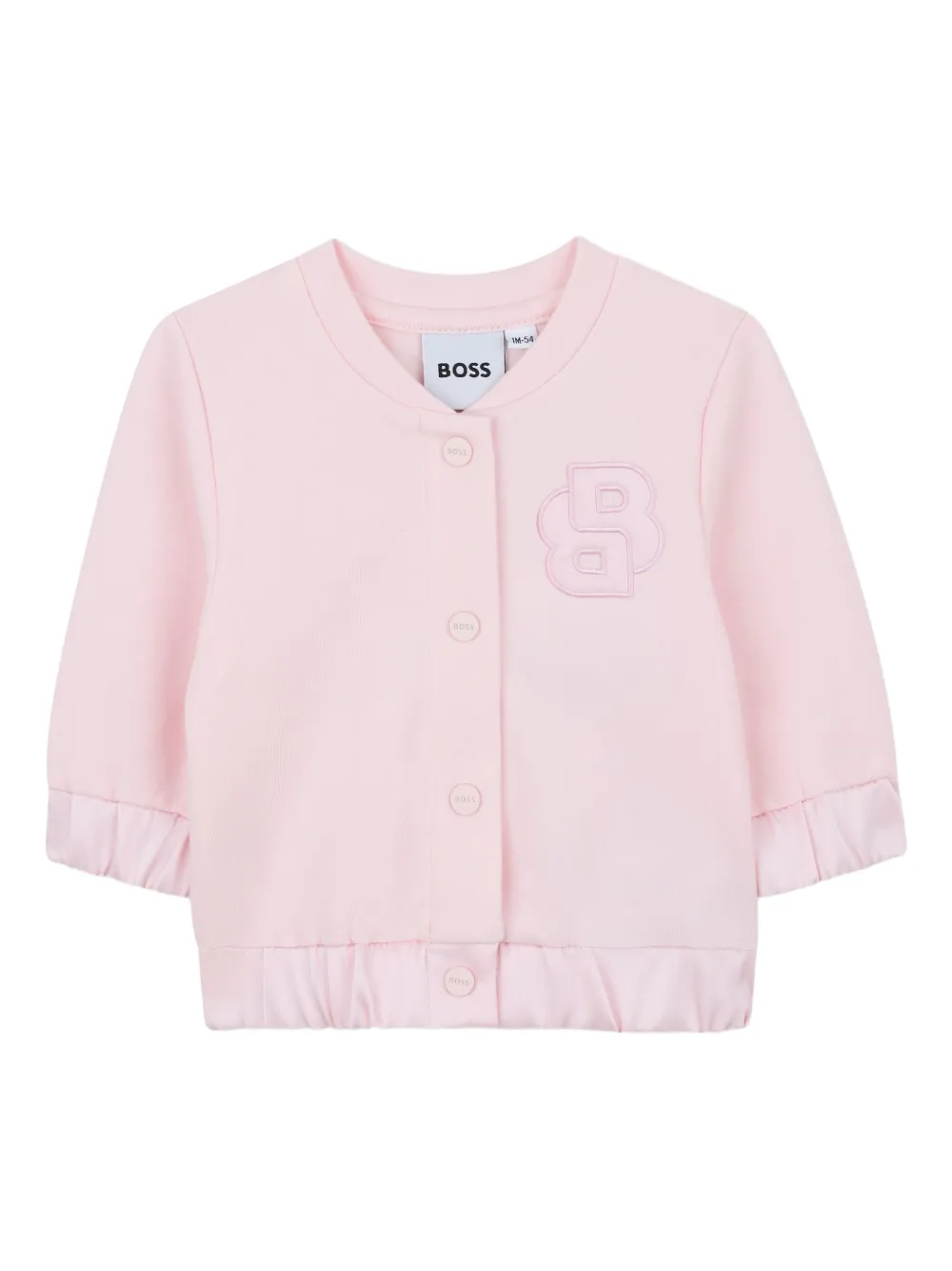 Спортивный костюм с вышивкой BOSS Kidswear, розовый — фото 3