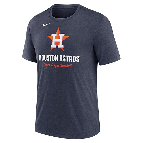 Мужская футболка houston astros с логотипом, трикотаж heather navy Nike — фото 3