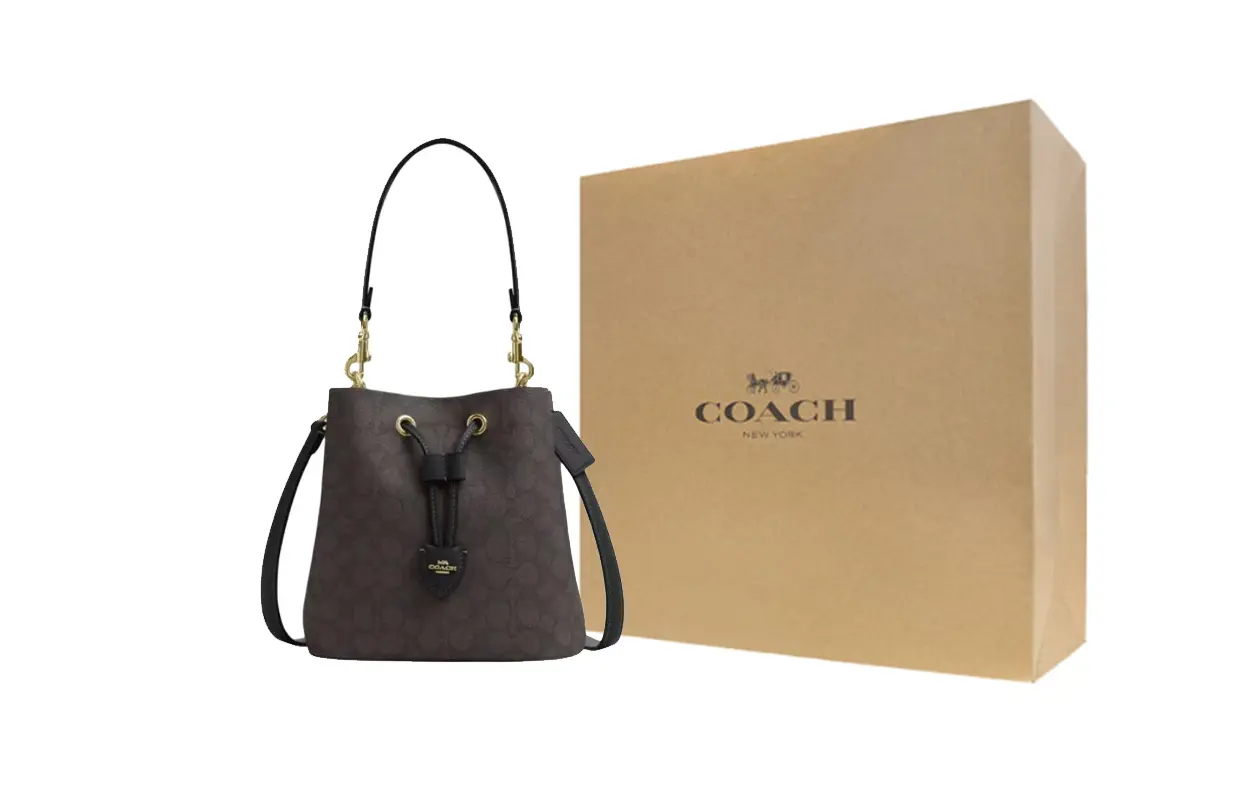 

COACH Роуэн Сумка женская маленькая из искусственной кожи кофе