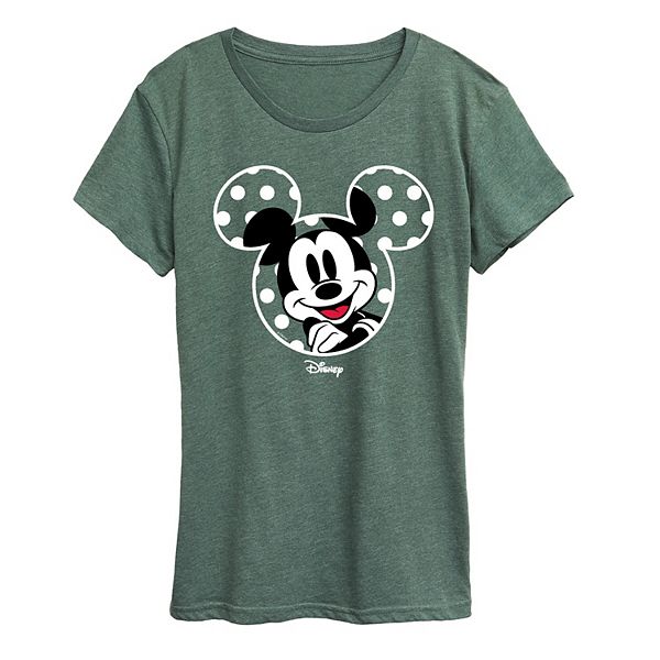 

Футболка с принтом ушей Микки Мауса в горошек Disney, Heather Juniper