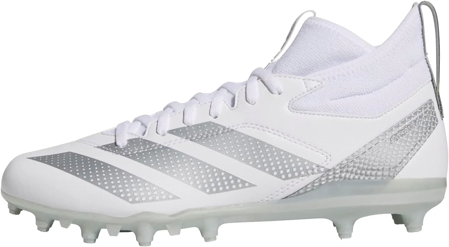 Мужские футбольные бутсы Adidas Adizero Impact+ Premier, белый/металлик — фото 2