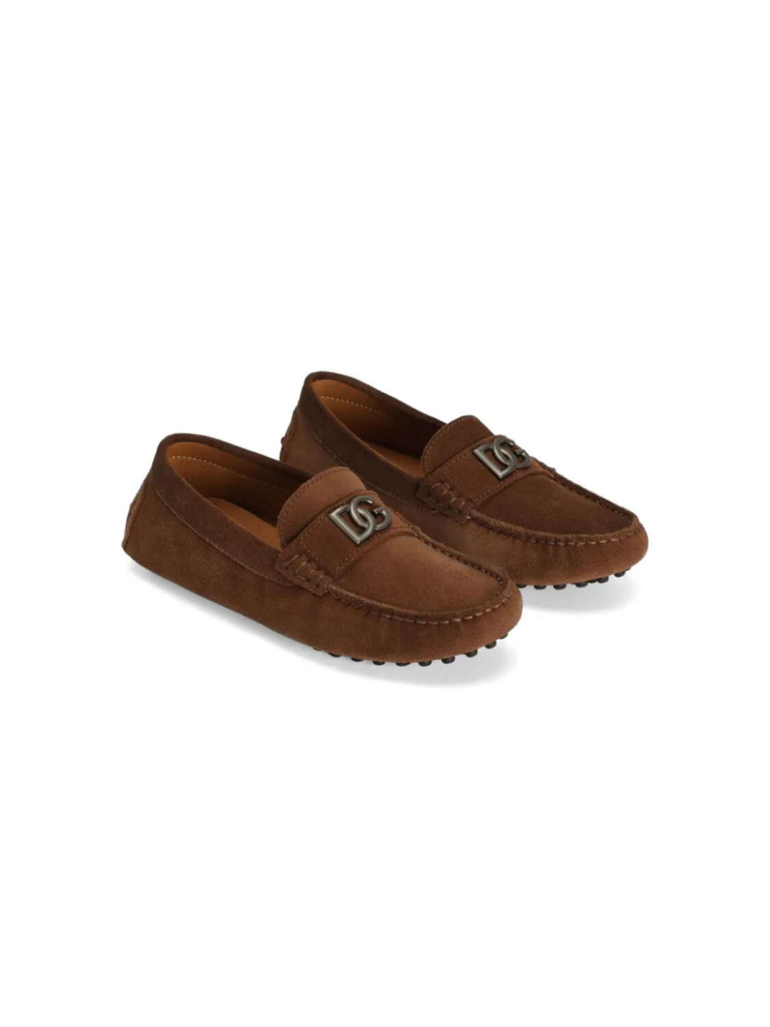 

Dolce & Gabbana Kids лоферы с логотипом, коричневый