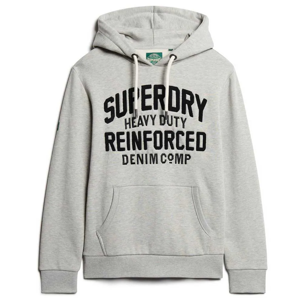 

Худи Superdry Embroidere Script Graphic, серый