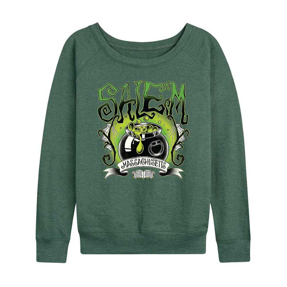 

Женский легкий свитшот из френч-терри Salem Witch Collegiate, цвет Heather Green