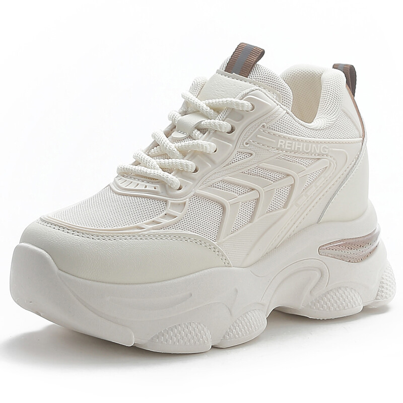 Кроссовки REIHUNG Chunky Sneakers Women's Low-top, белый — фото 2
