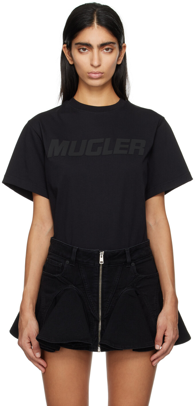 

Черная футболка с принтом Mugler, цвет Black