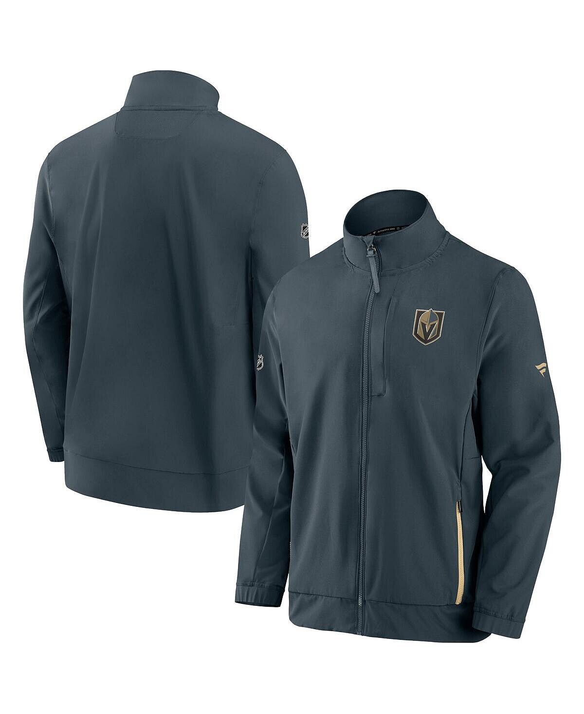 

Мужская фирменная серая куртка Vegas Golden Knights Authentic Pro Rink Coaches с молнией во всю длину Fanatics, Серый, Мужская фирменная серая куртка Vegas Golden Knights Authentic Pro Rink Coaches с молнией во всю длину Fanatics