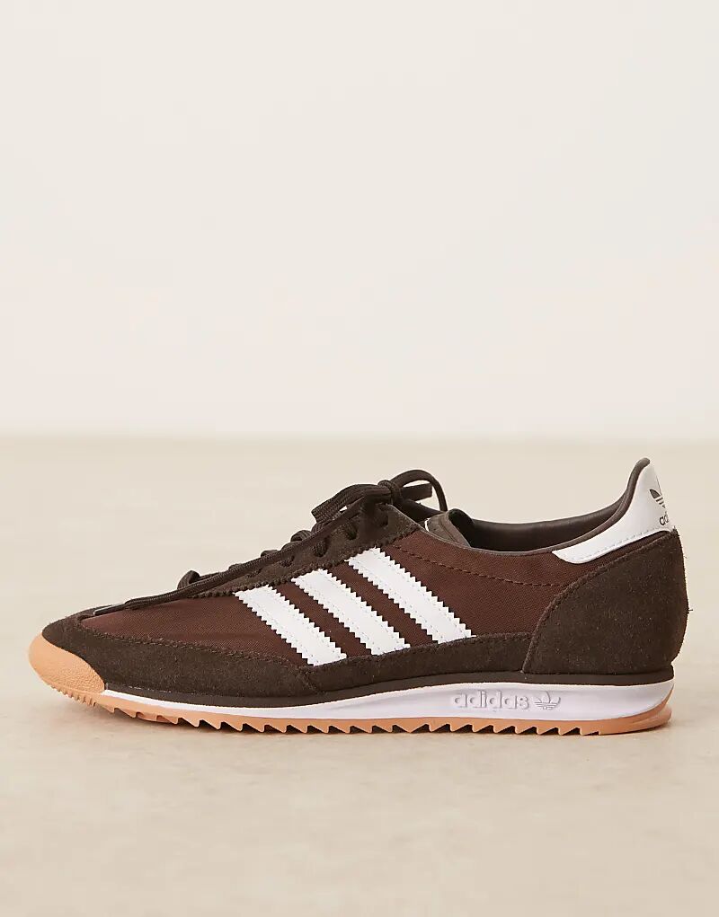 Кроссовки SL 72 OG коричневого и белого цвета adidas Originals — фото 2