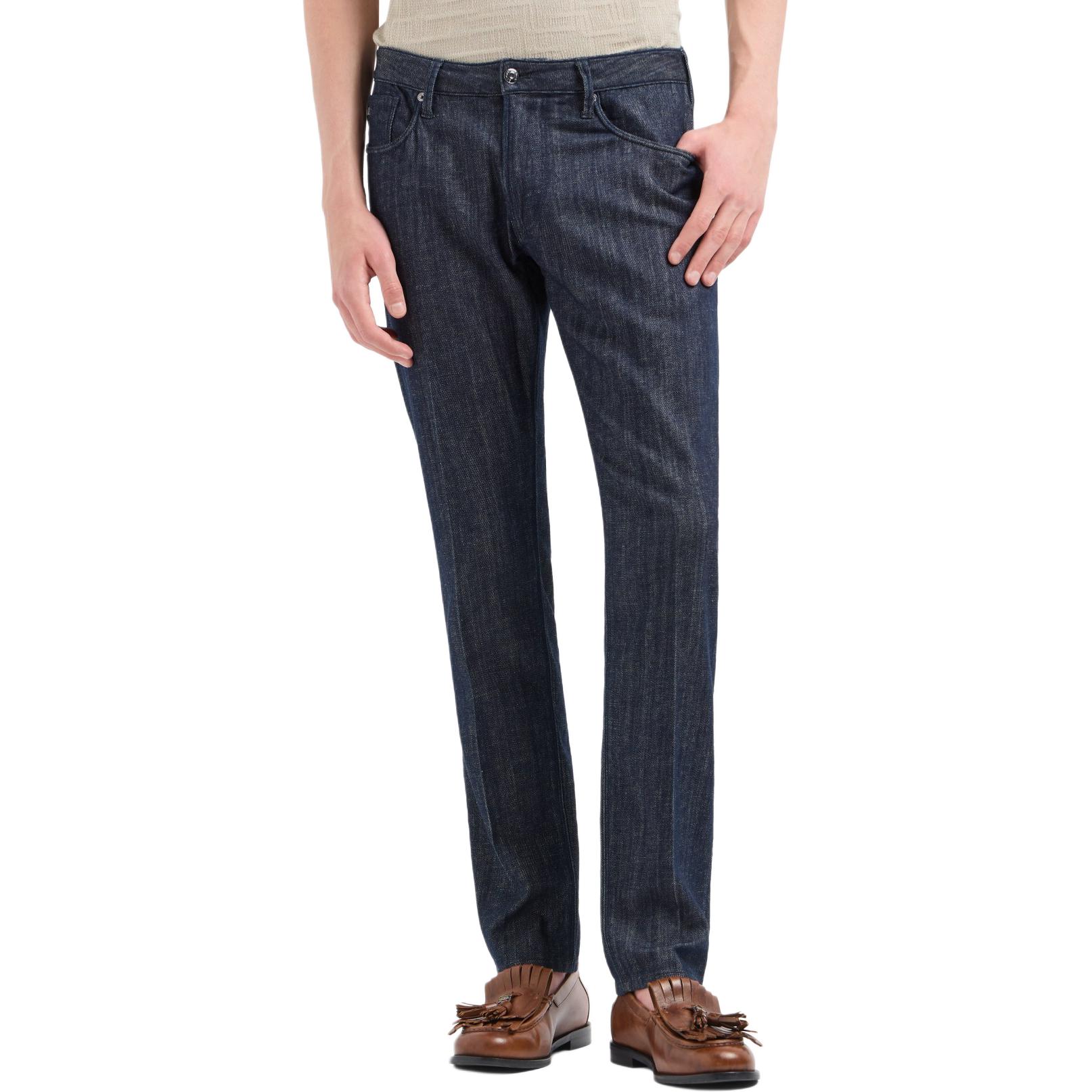 Джинсы J06 Slim fit Comfort denim EMPORIO ARMANI, синий — фото 3