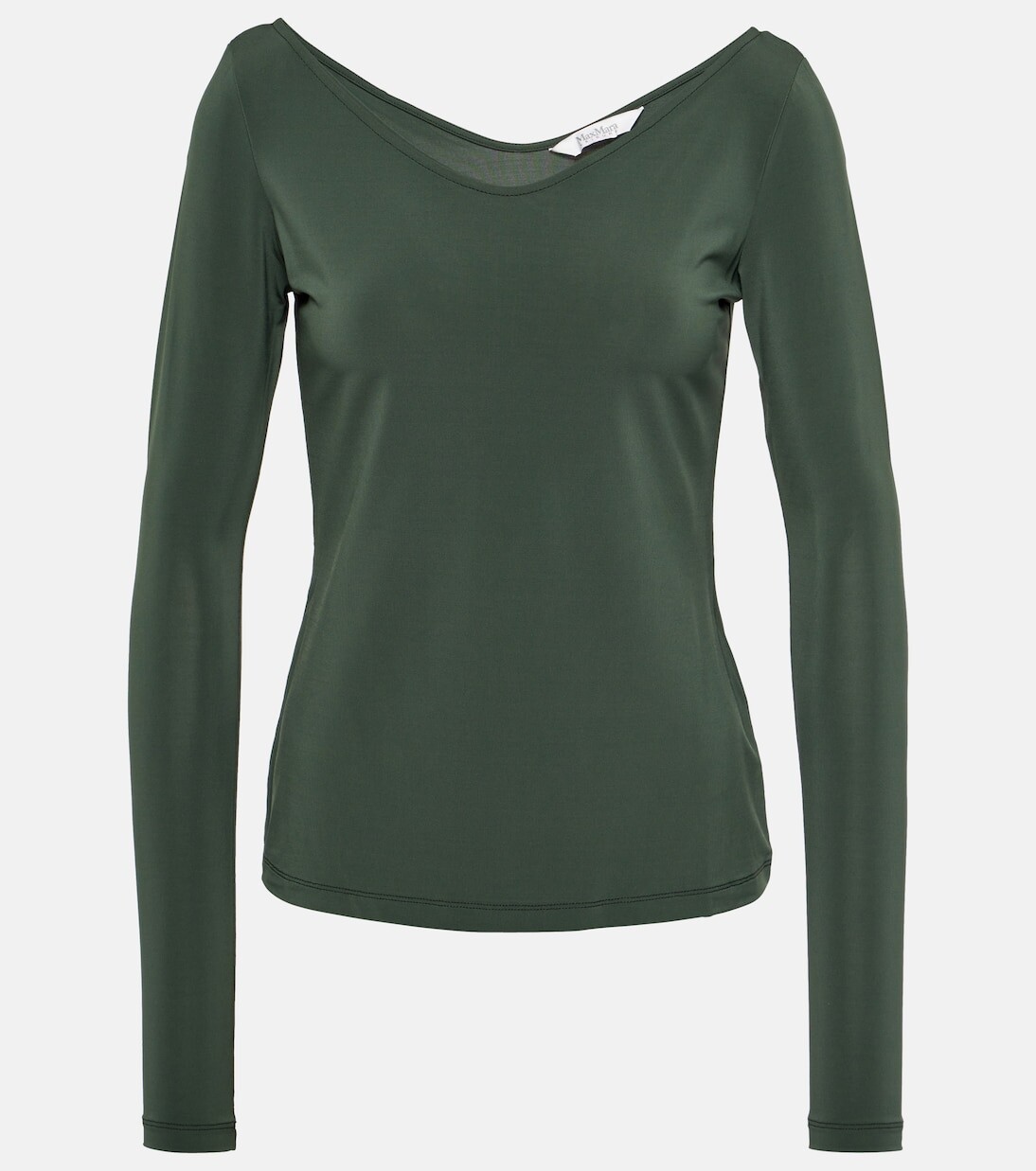 

Креповый топ ragazza из джерси Max Mara, зеленый