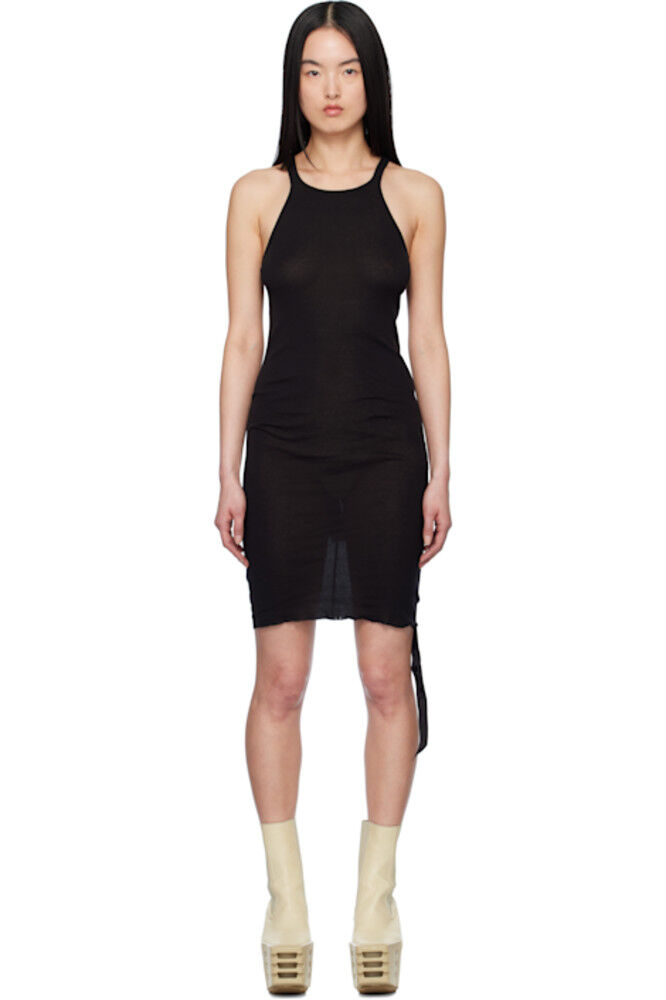

Черное мини-платье-борцовка Hollywood Rick Owens DRKSHDW