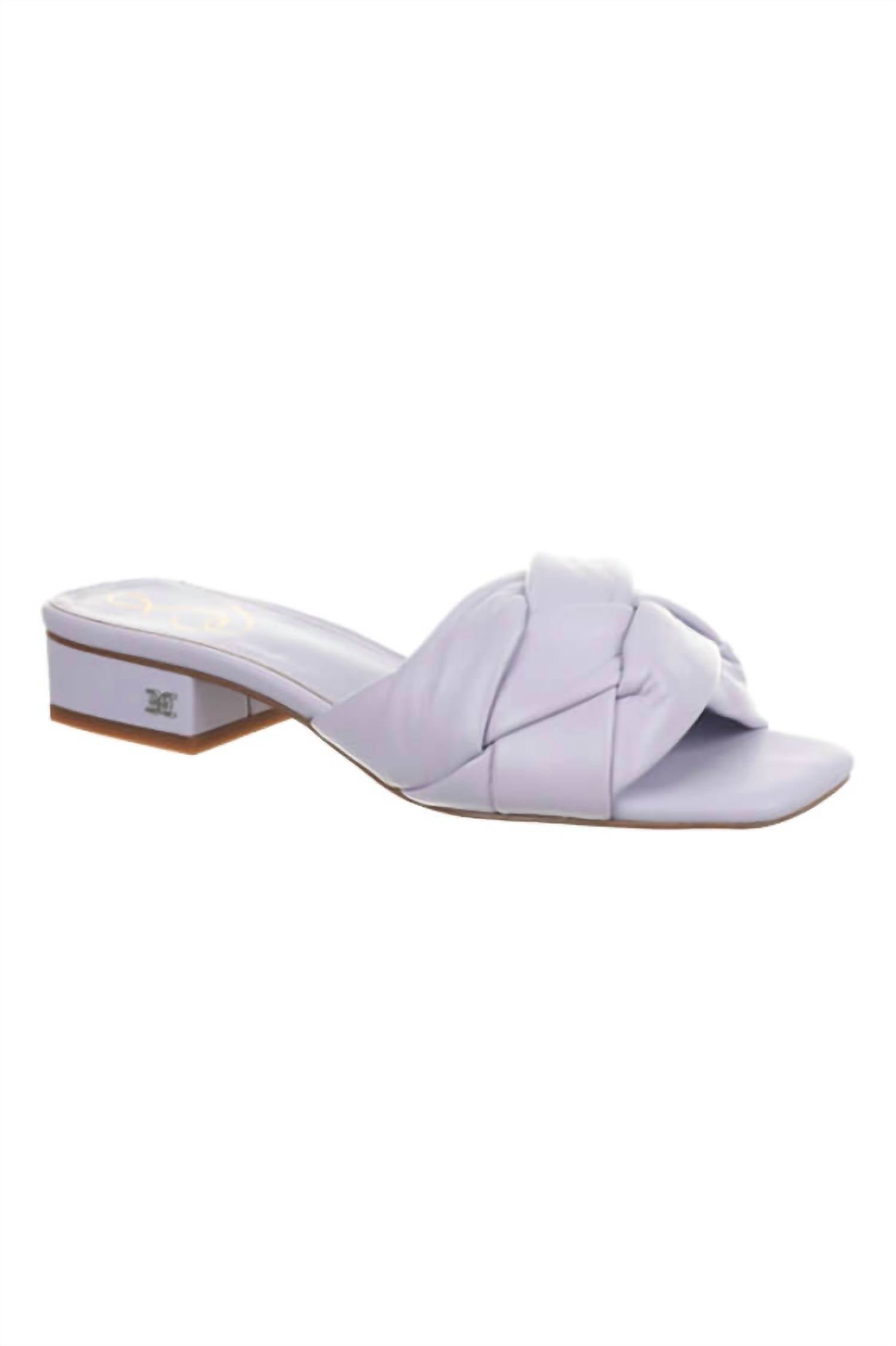 Сандалии Dawson Slide из кожи туманного сиреневого цвета Sam Edelman