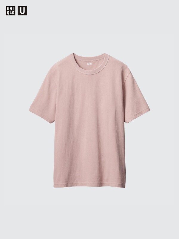 

Футболка с круглым вырезом Uniqlo, розовый