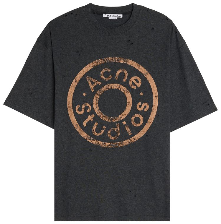 

Футболка Acne Studios Logo T-Shirt 'Black Melange', черный
