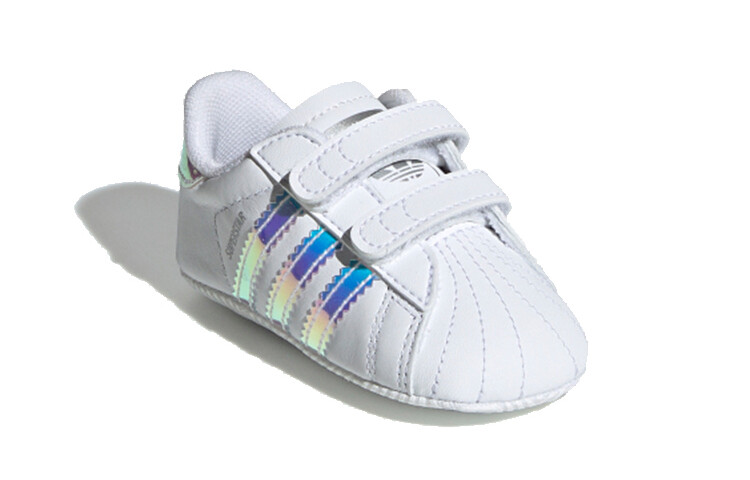 Кеды Adidas Superstar Cloud White Core Black I на липучке, белый — фото 2