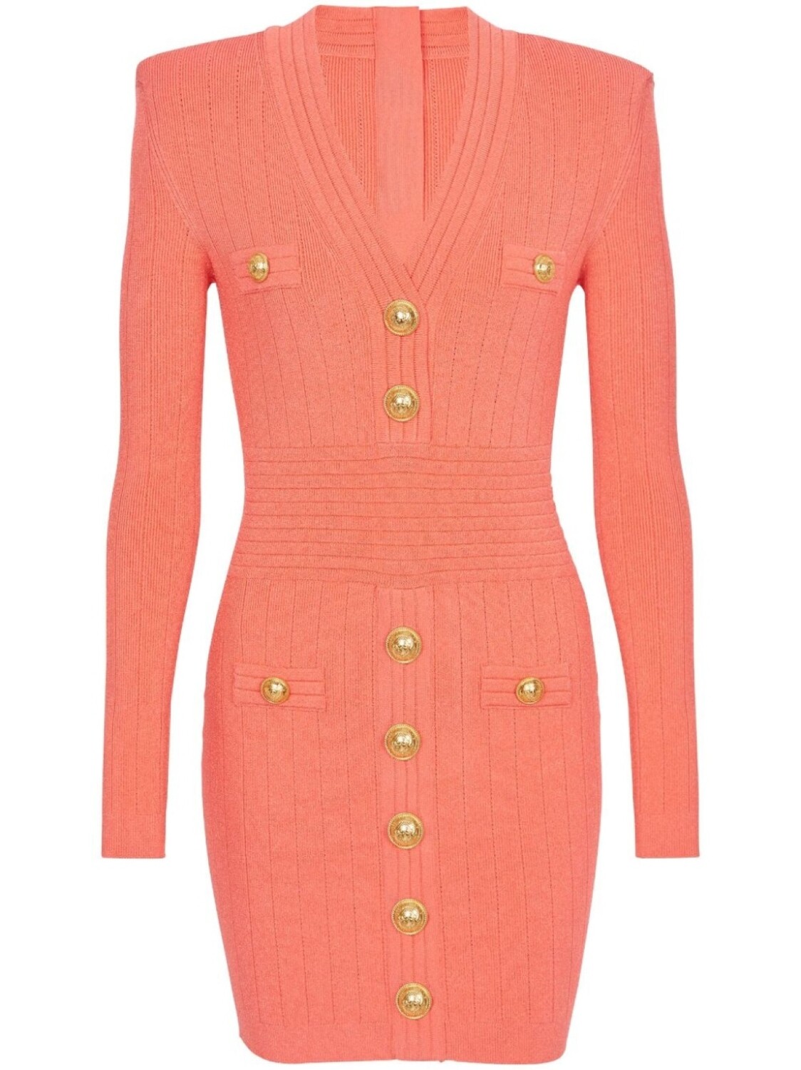 

Balmain платье мини с V-образным вырезом, розовый