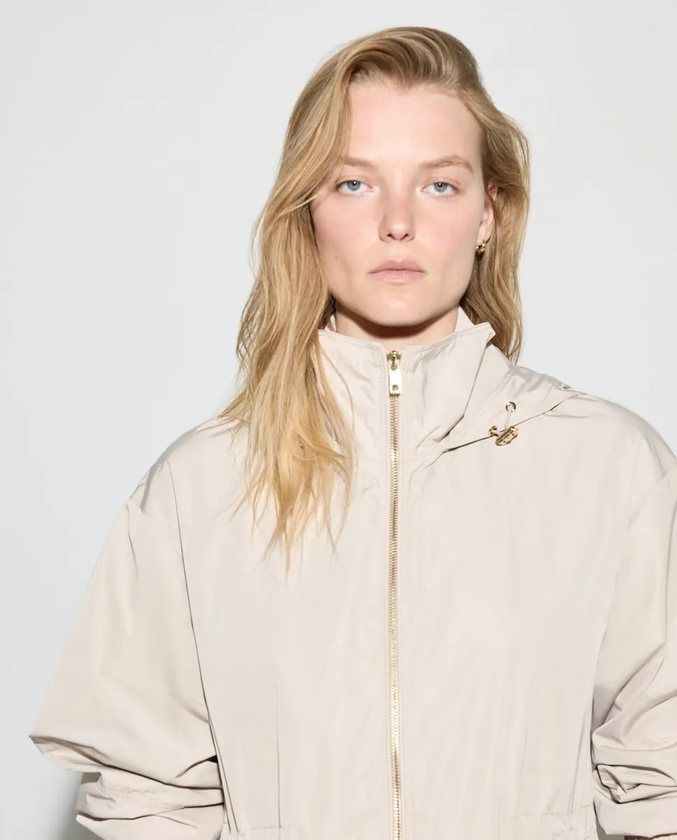 

Длинный однотонный дождевик для женщин Woman El Corte Inglés, бежевый